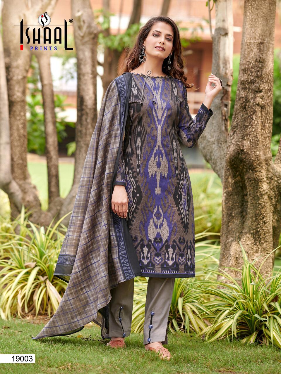 Ishaal Gulmohar 19 Latest Fancy Designer Casual Wear Pure Lawn Cotton Karachi Dress Readymade Collection 

